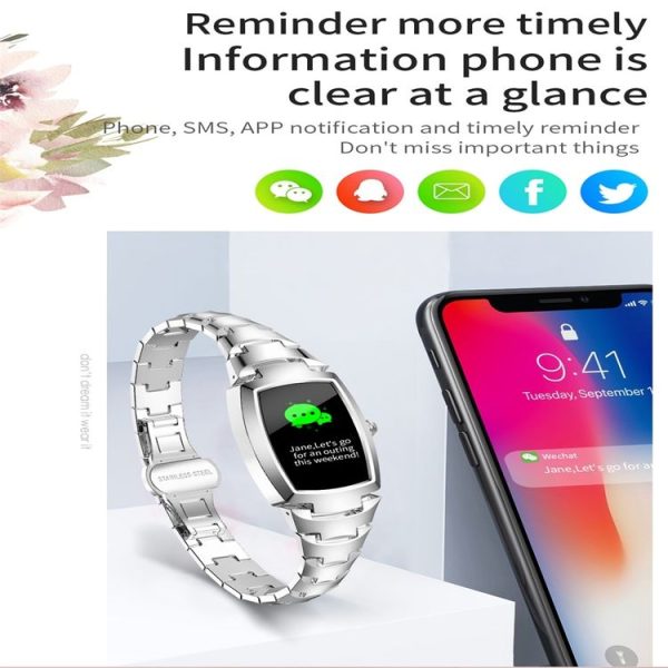 H8 Pro 1.08 inch Color Screen Smart Wristband, IP67 Waterproof, Support Heart Rate Monitoring / Blood Pressure Monitoring / Blood Oxygen Monitoring / Sleep Monitoring / Predict Menstrual Cycle Intelligently (Silver) - Image 16