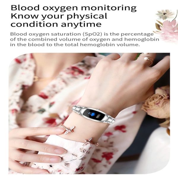 H8 Pro 1.08 inch Color Screen Smart Wristband, IP67 Waterproof, Support Heart Rate Monitoring / Blood Pressure Monitoring / Blood Oxygen Monitoring / Sleep Monitoring / Predict Menstrual Cycle Intelligently (Silver) - Image 6