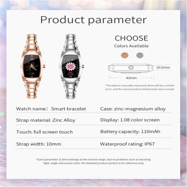H8 Pro 1.08 inch Color Screen Smart Wristband, IP67 Waterproof, Support Heart Rate Monitoring / Blood Pressure Monitoring / Blood Oxygen Monitoring / Sleep Monitoring / Predict Menstrual Cycle Intelligently (Silver) - Image 8