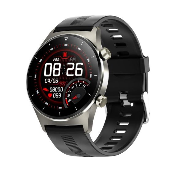 E13 1.28 inch IPS Color Screen Smart Watch, IP68 Waterproof, Silicone Watchband, Support Heart Rate Monitoring / Blood Pressure Monitoring / Blood Oxygen Monitoring / Sleep Monitoring (Gold)