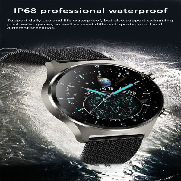 E13 1.28 inch IPS Color Screen Smart Watch, IP68 Waterproof, Leather Watchband, Support Heart Rate Monitoring / Blood Pressure Monitoring / Blood Oxygen Monitoring / Sleep Monitoring (Gold) - Image 20