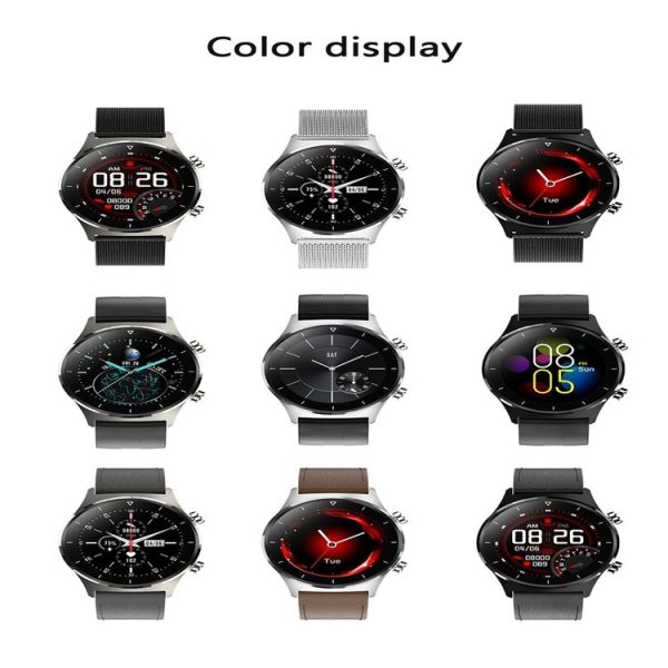 E13 1.28 inch IPS Color Screen Smart Watch, IP68 Waterproof, Leather Watchband, Support Heart Rate Monitoring / Blood Pressure Monitoring / Blood Oxygen Monitoring / Sleep Monitoring (Gold) - Image 21