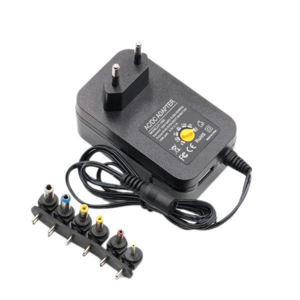 3V 4.5V 5V 6V 7.5V 9V 12V 2A 2.5A AC DC Adapter Adjustable Power Adapter Universal Charger Power Supply 30W (EU Plug)