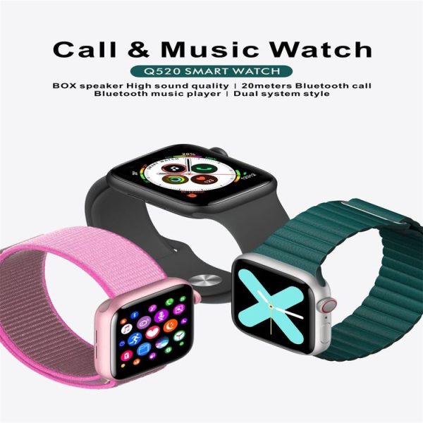 Q520 1.54 inch Color Screen Smart Watch, Life Waterproof, Steel Watchband, Support Bluetooth Call / Heart Rate Monitoring / Blood Pressure Monitoring / Blood Oxygen Monitoring / Sleep Monitoring (Pink) - Image 2