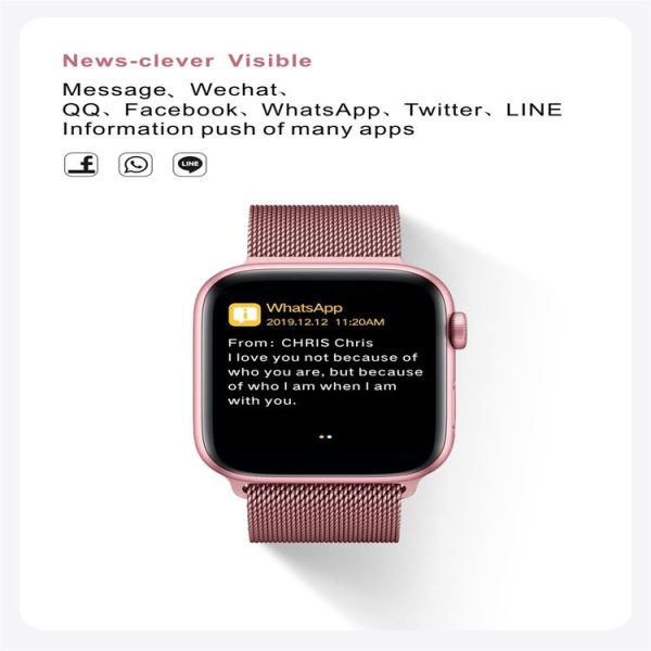 Q520 1.54 inch Color Screen Smart Watch, Life Waterproof, Steel Watchband, Support Bluetooth Call / Heart Rate Monitoring / Blood Pressure Monitoring / Blood Oxygen Monitoring / Sleep Monitoring (Pink) - Image 5