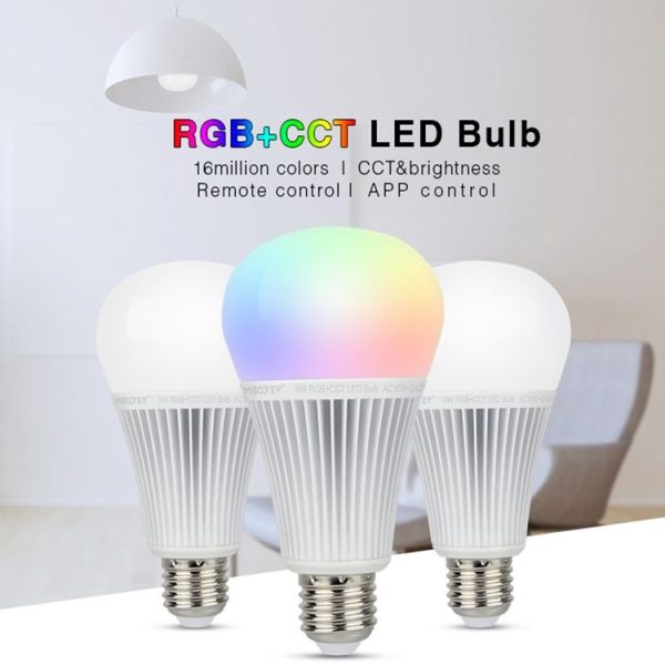 FUT012 E27 9W RGB + CCT LED Bulb Light 100V-240V Full Color Remote Control Smart Bulb WiFi 2.4G Wireless - Image 2