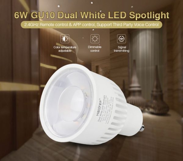 FUT107 GU10 6W Double White CCT LED Bulb Spotlight For Bedroom And Living Room - Image 3