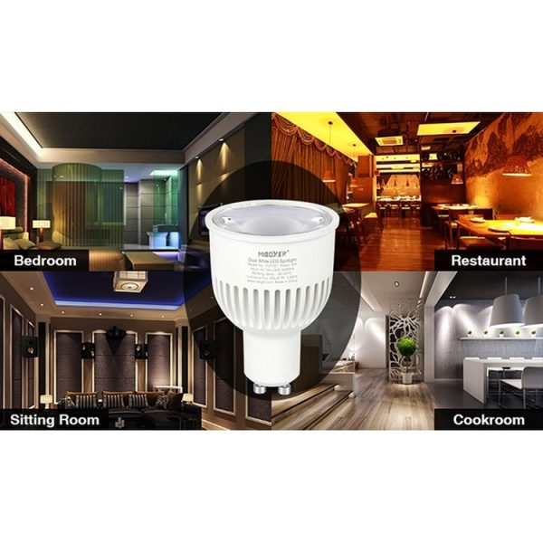 FUT107 GU10 6W Double White CCT LED Bulb Spotlight For Bedroom And Living Room - Image 6