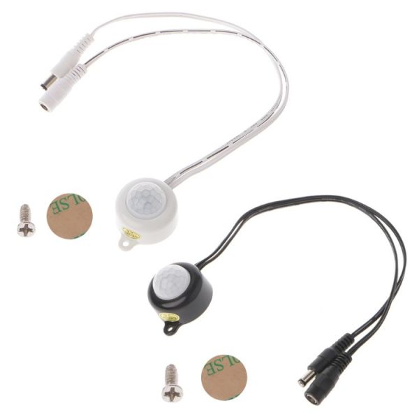 DC 5-24V / 5A With Plug for LED Light Bar Human Body Infrared PIR Motion Sensor Switch (Black) - Image 2