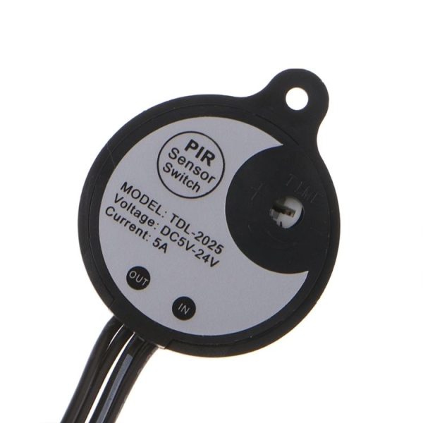 DC 5-24V / 5A With Plug for LED Light Bar Human Body Infrared PIR Motion Sensor Switch (Black) - Image 5