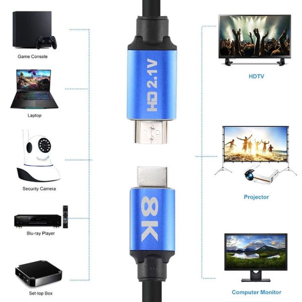 HD08 8K Ultra Clear HDMI 2.1 TV Computer Projection Set-top Box HDMI Cable, Cable Length: 1m - Image 5