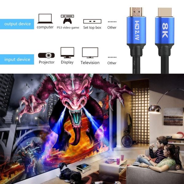 HD08 8K Ultra Clear HDMI 2.1 TV Computer Projection Set-top Box HDMI Cable, Cable Length: 3m - Image 8