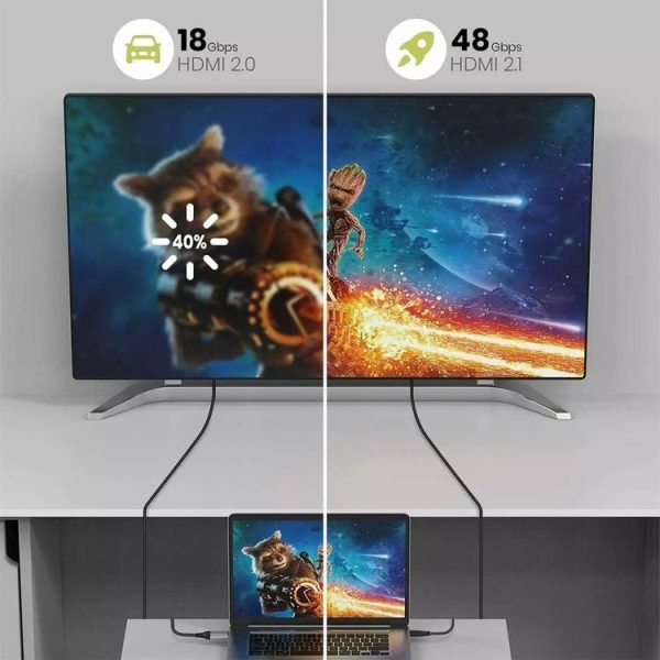 HD09 8K Ultra Clear HDMI 2.1 TV Computer Projection Set-top Box HDMI Cable, Cable Length: 2m - Image 4