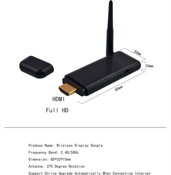C18 5G Wireless WiFi Display Dongle Receiver 4K UHD TV Stick, RK3229 Quad-core, Type-C Interface - Image 5