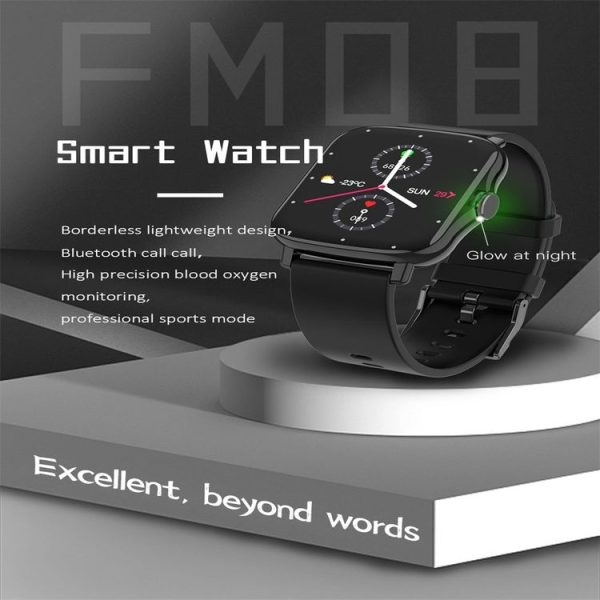 FM08 1.69 inch Color Screen Smart Watch IP67 Waterproof, Support Heart Rate Monitoring / Blood Pressure Monitoring / Blood Oxygen Monitoring / Sleep Monitoring (Gray) - Image 3