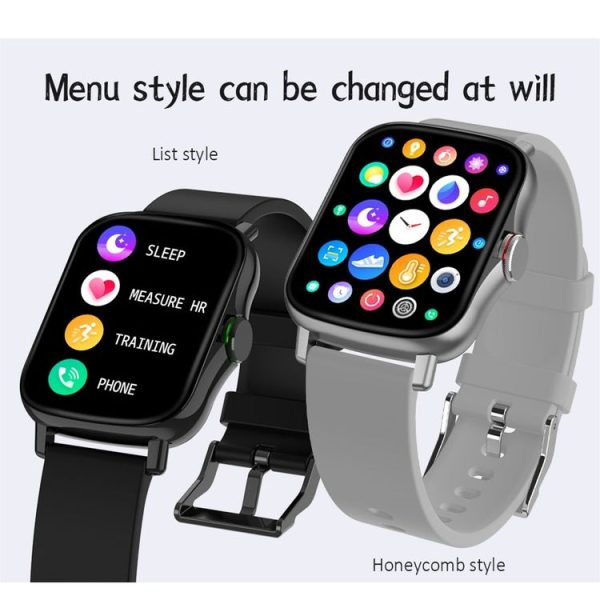 FM08 1.69 inch Color Screen Smart Watch IP67 Waterproof, Support Heart Rate Monitoring / Blood Pressure Monitoring / Blood Oxygen Monitoring / Sleep Monitoring (Gray) - Image 8