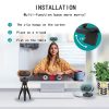 C11 2K Picture Quality HD Without Distortion 360 Degrees Rotate Built-in Microphone Sound Clear Webcams with Tripod (Orange) - Image 11