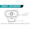 C11 2K Picture Quality HD Without Distortion 360 Degrees Rotate Built-in Microphone Sound Clear Webcams with Tripod (Orange) - Image 13