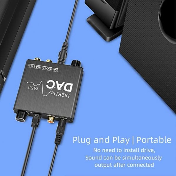 Digital To Analog Audio Converter Stereo Extractor DAC Amplifier Optical SPDIF 192Khz 24Bit - Image 9