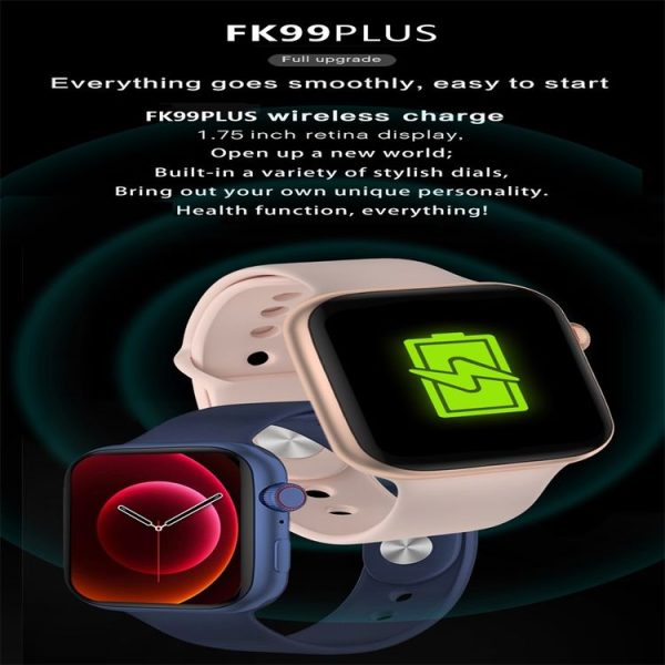 FK99 Plus 1.75 inch Color Screen IPX7 Waterproof Smart Watch, Support Bluetooth Call / Heart Rate / Blood Pressure / Sleep Monitoring (Red) - Image 3