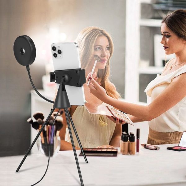 NS-08 Makeup Live Selfie Fill Ring Light Photography LED Dimmable Ring Lamp with Phone Tripod Stand Holder - Image 5