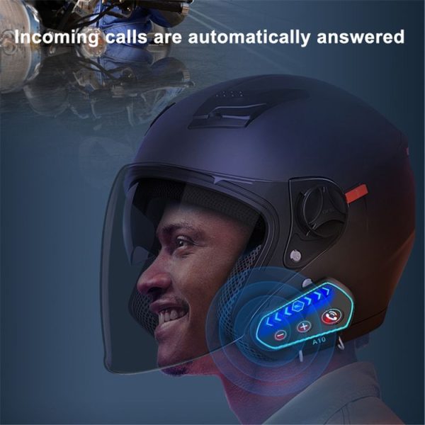 A10 Motorcycle Helmet Bluetooth 5.0 Wireless Waterproof Earphone - Image 5