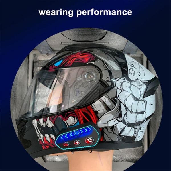 A10 Motorcycle Helmet Bluetooth 5.0 Wireless Waterproof Earphone - Image 6