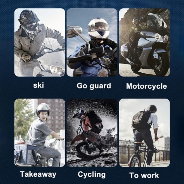 A10 Motorcycle Helmet Bluetooth 5.0 Wireless Waterproof Earphone - Image 7