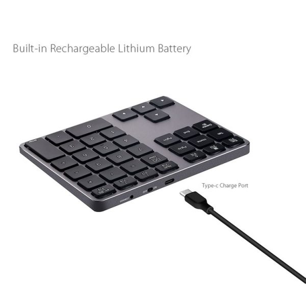 308BT Aluminum Alloy 35 Keys Bluetooth Wireless Numeric Keypad Digital Keyboard - Image 4