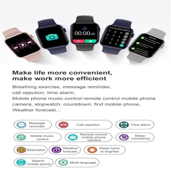 DT100pro 1.75 inch Color Screen Smart Watch IP68 Waterproof, Support Bluetooth Call / Heart Rate Monitoring / Sleep Monitoring / Blood Oxygen Monitoring / ECG Monitoring (Silver) - Image 7