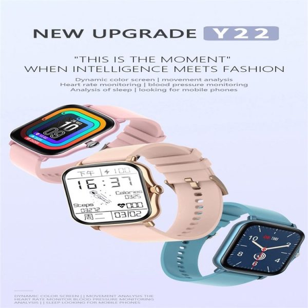 Y22 1.72inch Color Screen Smart Watch IP67 Waterproof, Support Heart Rate Monitoring / Blood Pressure Monitoring / Blood Oxygen Monitoring / Sleep Monitoring (Gold) - Image 3