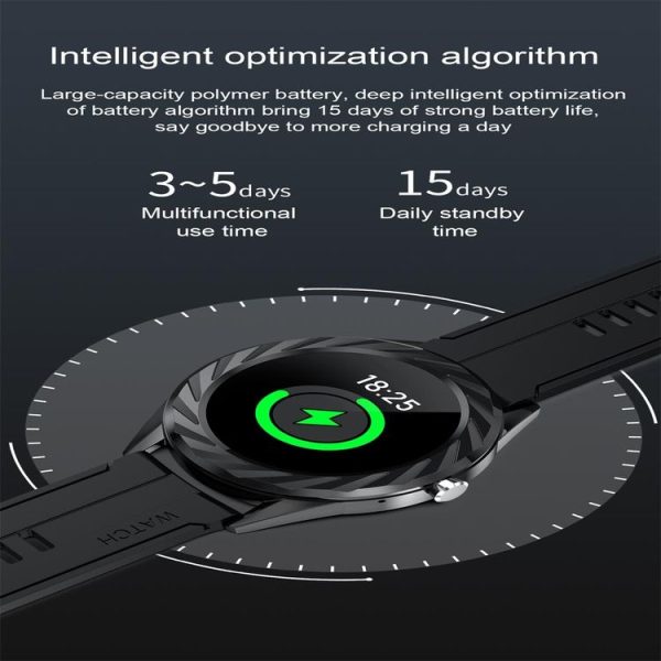 DT10 1.54inch Color Screen Smart Watch IP67 Waterproof, Support Bluetooth Call / Heart Rate Monitoring / Blood Pressure Monitoring / Blood Oxygen Monitoring / Sleep Monitoring (Black) - Image 5