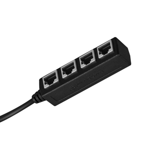 1 Male to 4 Female LAN Ethernet Cable Adapter Ethernet Splitter - Image 3