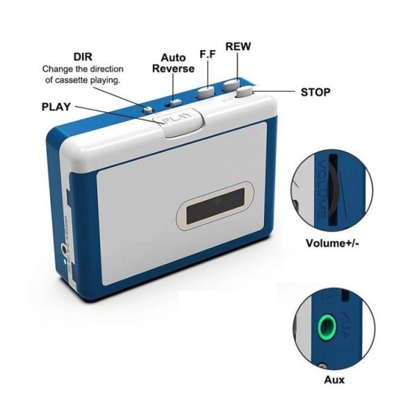 Ezcap 215 Portable Bluetooth Tape Cassette Player MP3 Audio Converter - Image 4