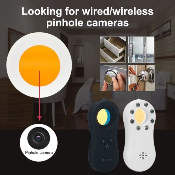 Hotel Anti-Spy Monitoring Detector Portable Monitor Camera Alarm Flashlight Anti-theft Home Infrared Detector (White) - Image 6