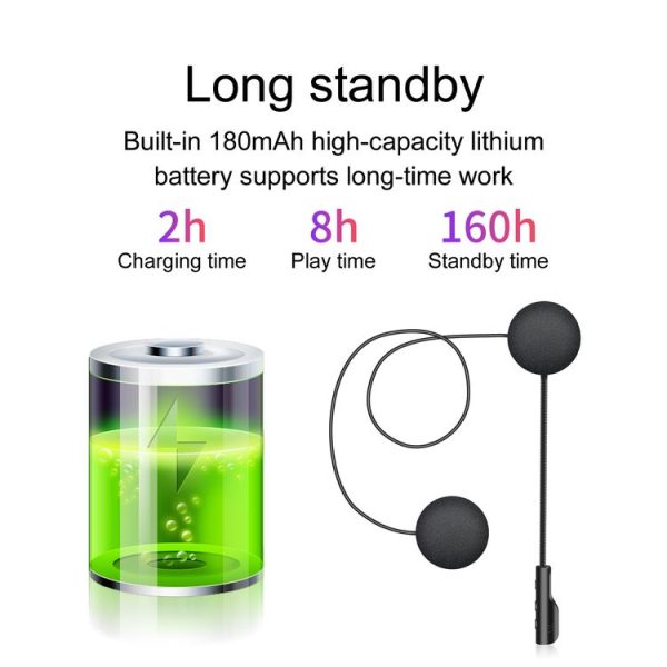 T4 Motorcycle Helmet Bluetooth Headsets BT 5.0 Stereo Automatically Connect to Support SIRI - Image 6