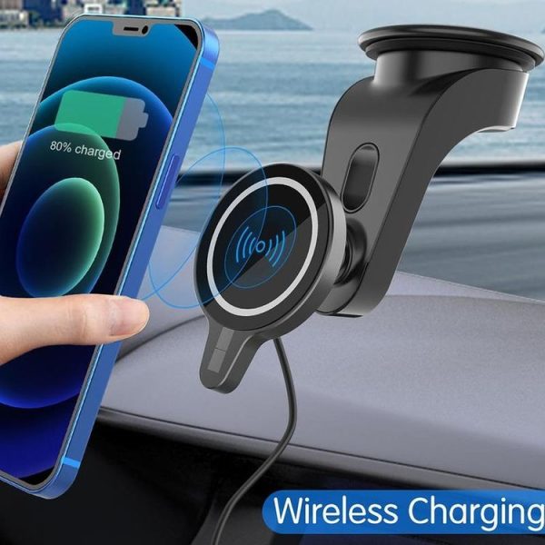 WH-10D Magnetic Wireless Car Phone Charger 15w Phone Magnetic Holder - Image 4