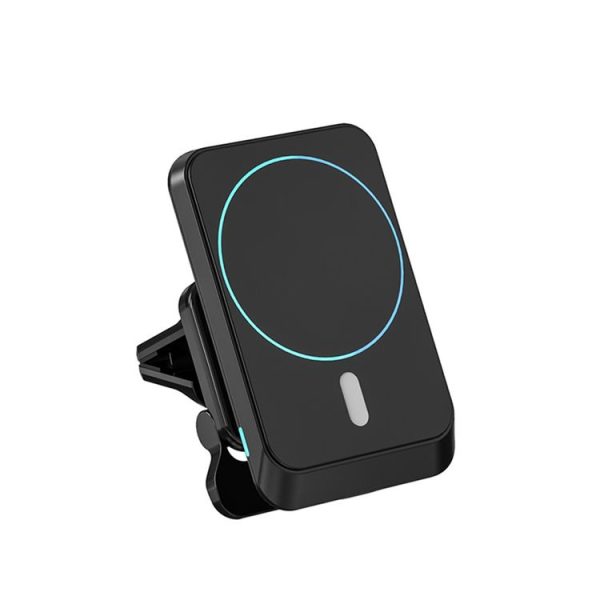 W-987 Magnetic Suction 15W Wireless Charger Car Air Outlet Bracket for iPhone and other Smart Phones (White) - Image 3