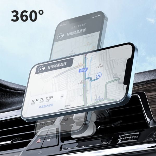 W-987 Magnetic Suction 15W Wireless Charger Car Air Outlet Bracket for iPhone and other Smart Phones (White) - Image 5
