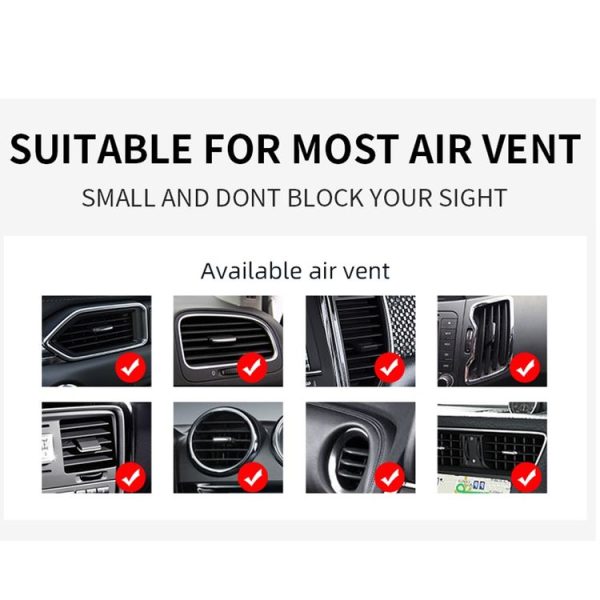 W-987 Magnetic Suction 15W Wireless Charger Car Air Outlet Bracket for iPhone and other Smart Phones (White) - Image 6