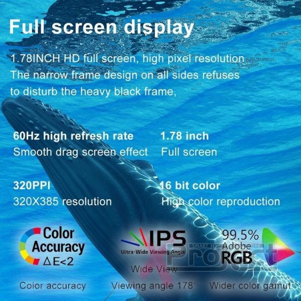 DT100pro+ 1.78 inch Color Screen Smart Watch, IP68 Waterproof, Support ECG Monitoring / Bluetooth Call / Heart Rate Monitoring / Blood Pressure Monitoring / Blood Oxygen Monitoring / Female Menstrual Cycle (Blue) - Image 7
