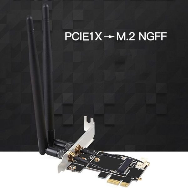 TXB001 PCIE-1X Card to NGFF-Ekey Dual Antenna Adapter - Image 4