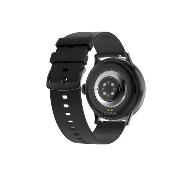 DT2 1.19 inch Color Screen Smart Watch, IP68 Waterproof, Silicone Watchband, Support Bluetooth Call / Heart Rate Monitoring / Blood Pressure Monitoring / Blood Oxygen Monitoring / Predict Menstrual Cycle Intelligently (Black) - Image 3
