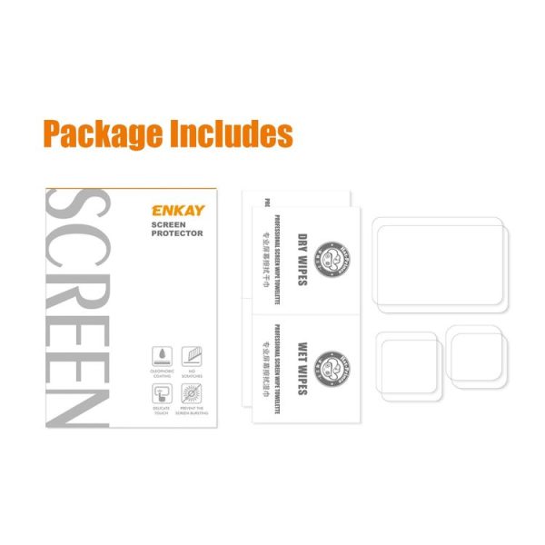 2 PCS ENKAY Hat-Prince 3 in 1 Front + Back 0.2mm Tempered Glass Screen Protector Camera Film For GoPro HERO 10 Black - Image 2