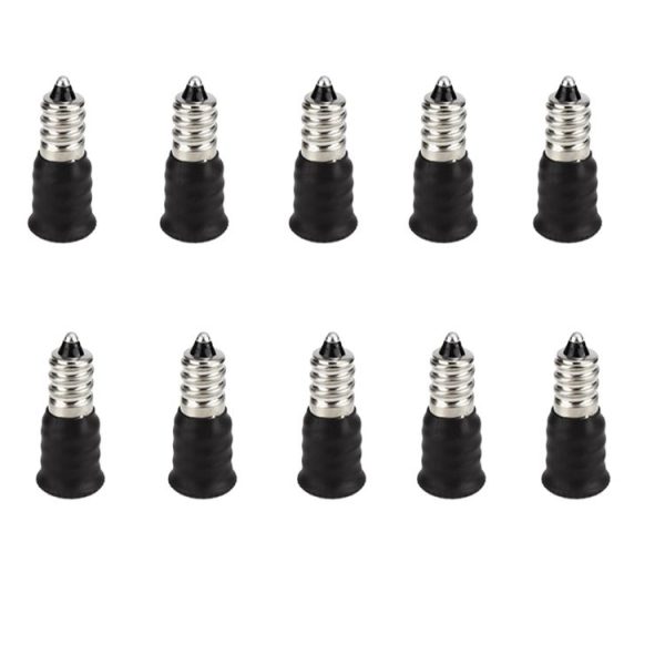 10 PCS E12 To E14 Socket Changer LED Light Lamp Adapter Black (10 piece) - Image 2