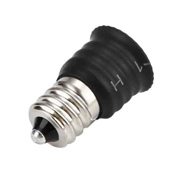 10 PCS E12 To E14 Socket Changer LED Light Lamp Adapter Black (10 piece) - Image 3