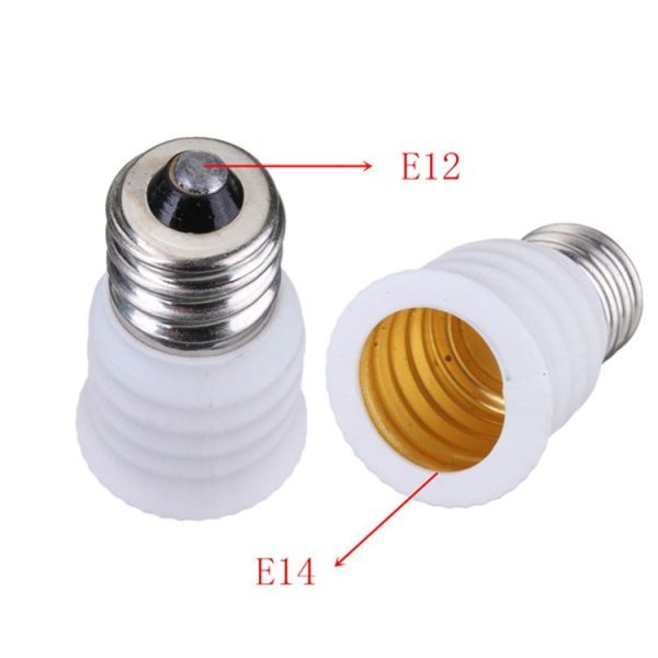 10 PCS E12 To E14 Socket Changer LED Light Lamp Adapter Black (10 piece) - Image 5