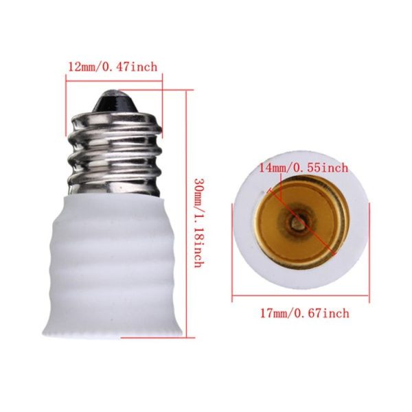 10 PCS E12 To E14 Socket Changer LED Light Lamp Adapter Black (10 piece) - Image 6