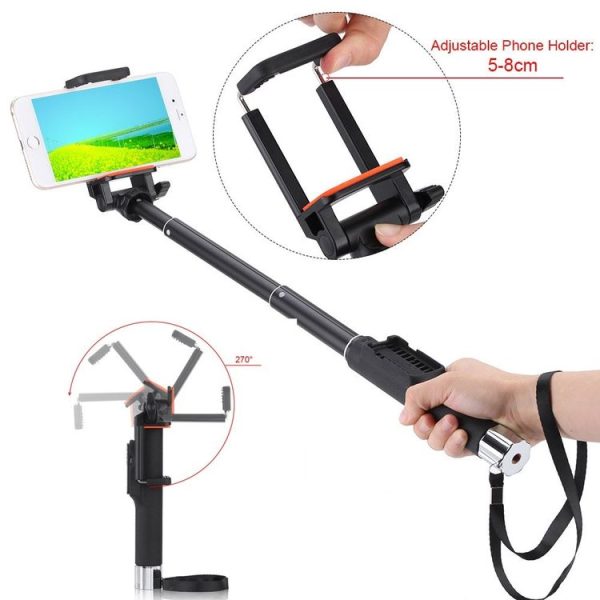YT-888 Rotating Selfie Stick with Bluetooth for Smartphone - Image 6