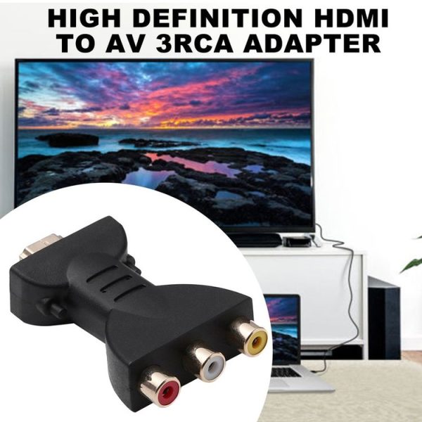Gold-plated HDMI Male to 3 RCA Video Audio Adapter AV Component Converter for DVD Projector - Image 7